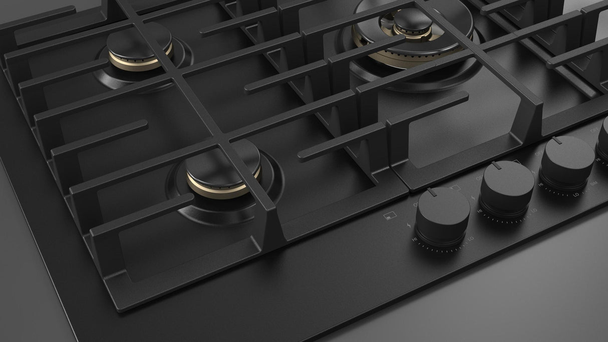 Fulgor Milano 36” Built-In Gas Cooktop Matte Black Gas Cooktop F4MTGK36MB1