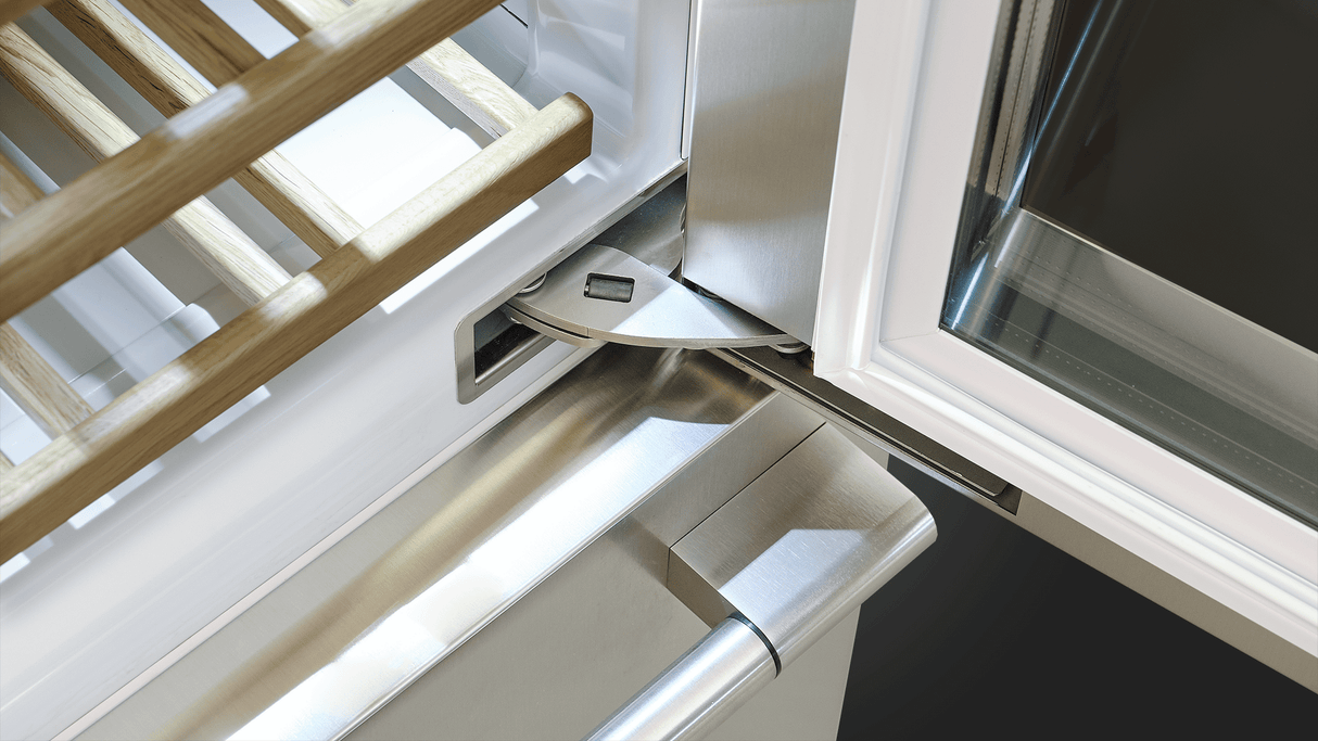 Fulgor Milano 24" Stainless Steel Tri-Zone Built-In Wine Cooler Right Hinge F7PBW24S2R