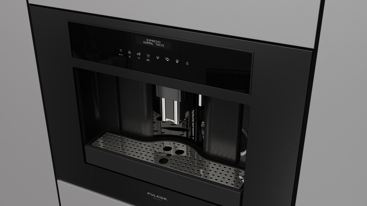 Fulgor Milano 24" Matte Black Built-In Coffee Maker & Grinder F7MBC24MB1