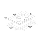 Fulgor Milano 30” Built-In Glass-Ceramic Electric Cooktop Glossy Black F7RT30B1