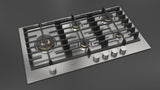 Fulgor Milano 36” Built-In Gas Cooktop Stainless Steel Gas Cooktop F4MEGK36S1