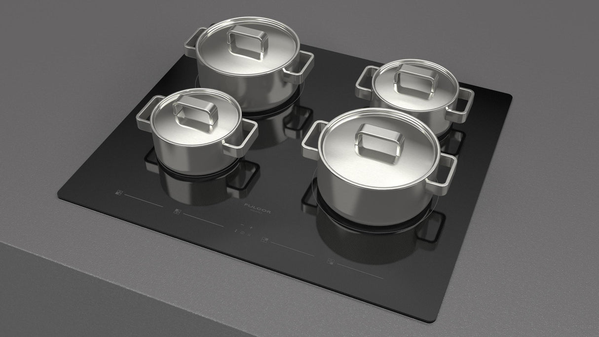 Fulgor Milano 24" Black Glass Induction Cooktop F4IT24B2