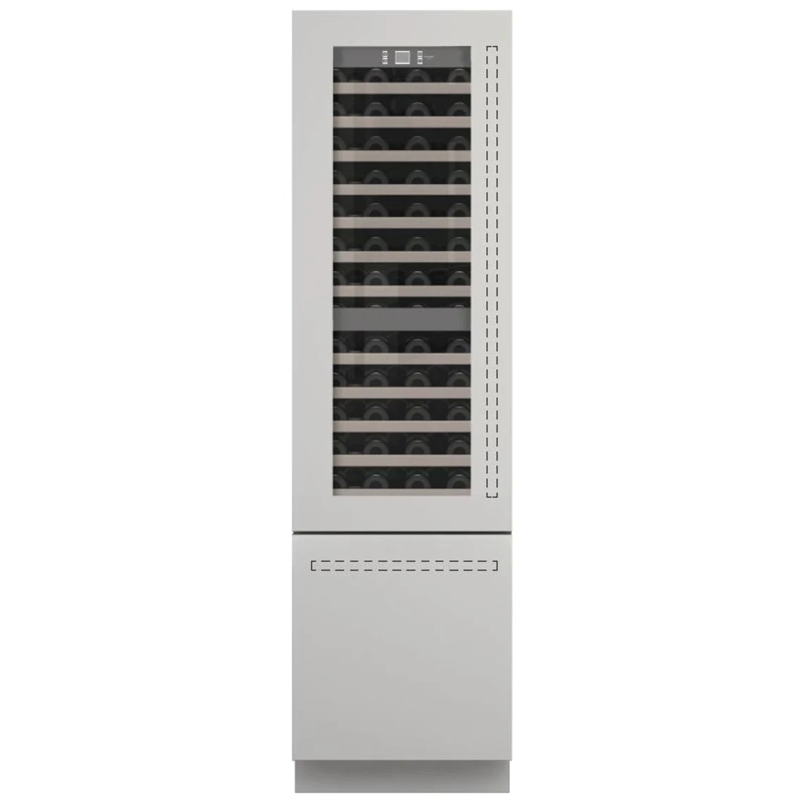 Fulgor Milano 700 Series 24 Inch 54 Bottle Capacity Panel Ready Built-In Wine Cooler with FlexZone Bottom Drawer and Triple-Pane Glass Left Hinge F7IBW24O2-L