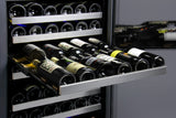 Allavino 24” Wide FlexCount II Tru-Vino 177 Bottle Single Zone Stainless Steel Right Hinge Wine Refrigerator