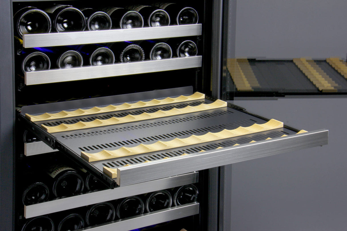 Allavino 24” Wide FlexCount II Tru-Vino 177 Bottle Single Zone Stainless Steel Right Hinge Wine Refrigerator