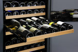 Allavino 47" Wide FlexCount II Tru‑Vino 344 Bottle Four‑Zone Black Side‑by‑Side Wine Refrigerator BF 2X‑VSWR172‑2B20