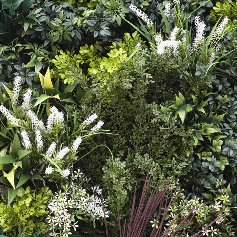 Designer Plants USA Garden of Eden 40"x40" Metal-Backed UV Fire-Resistant Green Wall