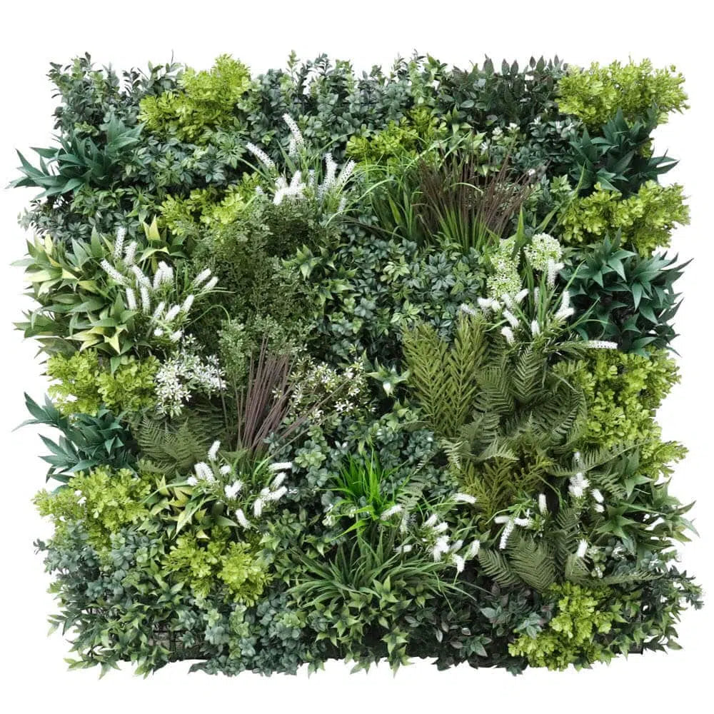Designer Plants USA Garden of Eden 40"x40" Metal-Backed UV Fire-Resistant Green Wall
