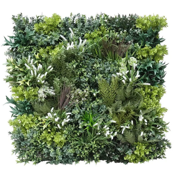 Designer Plants USA Garden of Eden 40"x40" Metal-Backed UV Fire-Resistant Green Wall