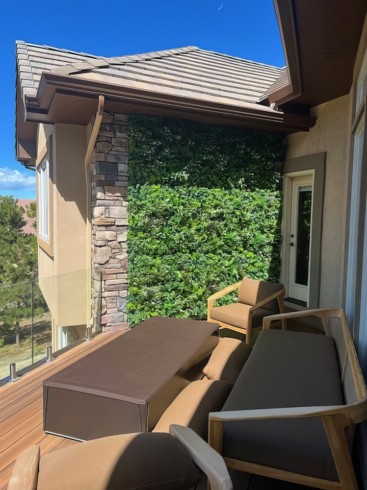 Designer Plants USA Garden of Eden 40"x40" Metal-Backed UV Fire-Resistant Green Wall