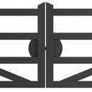 Chery Industrial 20 ft Farm Metal Driveway Gate with Diagonal Tubes, Dual Swing