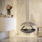 HearthArtSinn Shine 8 Luxury Hanging Disc-Shaped Real Fire Fireplace