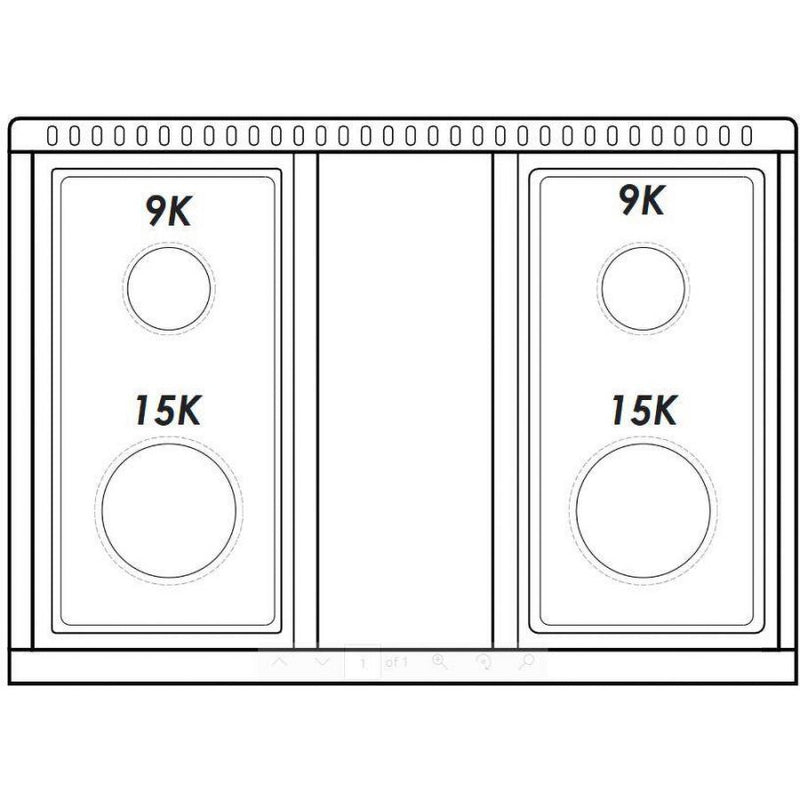 Hallman Bold Series 30" Dual Fuel Freestanding Range with Bronze Trim