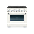 Hallman Bold Series 30" Dual Fuel Freestanding Range with Chrome Trim