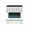 Hallman Bold Series 30" Dual Fuel Freestanding Range with Chrome Trim