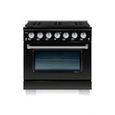 Hallman Bold Series 30" Dual Fuel Freestanding Range with Chrome Trim