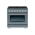 Hallman Bold Series 30" Dual Fuel Freestanding Range with Chrome Trim