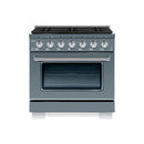 Hallman Bold Series 30" Dual Fuel Freestanding Range with Chrome Trim