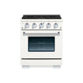 Hallman Bold Series 30" Dual Fuel Freestanding Range with Chrome Trim