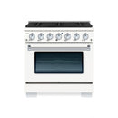 Hallman Bold Series 36" Dual Fuel Freestanding Range with Chrome Trim