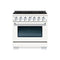 Hallman Bold Series 36" Dual Fuel Freestanding Range with Chrome Trim