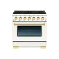 Hallman Bold Series 30" Gas Freestanding Range with Brass Trim