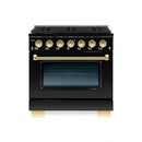 Hallman Bold Series 30" Gas Freestanding Range with Brass Trim