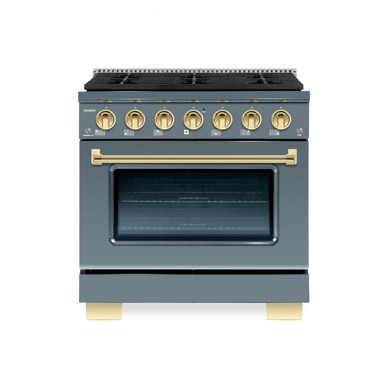 Hallman Bold Series 30" Gas Freestanding Range with Brass Trim