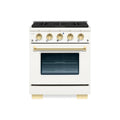 Hallman Bold Series 30" Gas Freestanding Range with Brass Trim