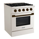 Hallman Bold Series 30" Gas Freestanding Range with Bronze Trim