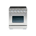 Hallman Bold Series 30" Gas Freestanding Range with Chrome Trim