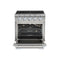 Hallman Bold Series 30" Gas Freestanding Range with Chrome Trim