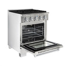 Hallman Bold Series 30" Gas Freestanding Range with Chrome Trim