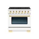 Hallman Bold Series 36" Gas Freestanding Range with Brass Trim