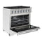 Hallman Bold Series 36" Dual Fuel Freestanding Range with Chrome Trim