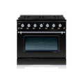 Hallman Classico Series 30" Dual Fuel Freestanding Range w/Chrome Trim