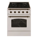 Hallman Classico Series 30" Gas Freestanding Range with Bronze Trim