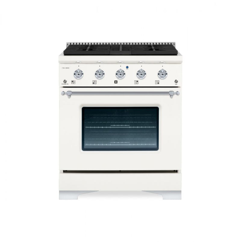 Hallman Classico Series 30" Gas Freestanding Range with Chrome Trim