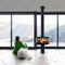 Modern Indoor Round Glass Real Fire Fireplace Ember 3
