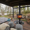 Modern Indoor Round Glass Real Fire Fireplace Ember 3