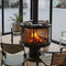 Modern Indoor Round Glass Real Fire Fireplace Ember 3
