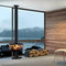 Modern Indoor Round Glass Real Fire Fireplace Ember 3