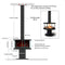 Modern Indoor Round Glass Real Fire Fireplace Ember 3