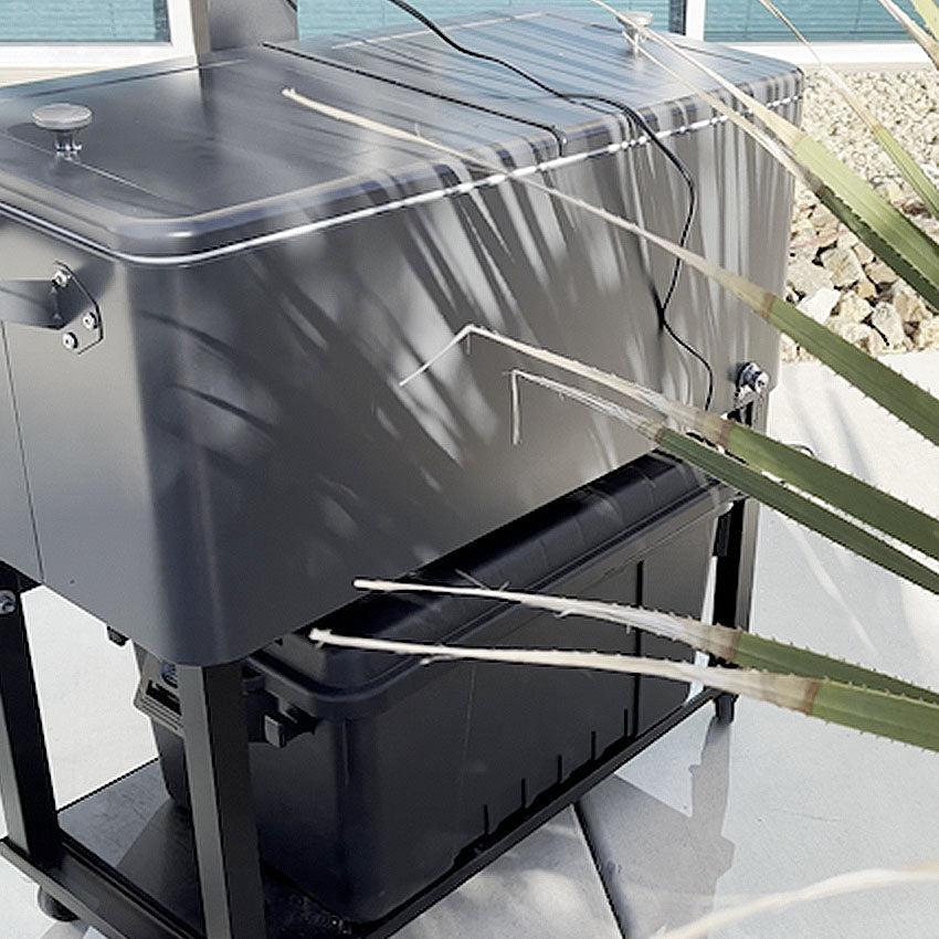 MirageVision 32″ Outdoor TV + Lift Cooler Combo