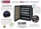 Allavino FlexCount Series 56 Bottle Single Zone Built-In Wine Cooler Refrigerator with Stainless Steel Door Left Hinge VSWR56-1SL20