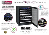 Allavino FlexCount Series 56 Bottle Single Zone Undercounter Wine Refrigerator with Stainless Steel Door Right Hinge VSWR56-1SR20