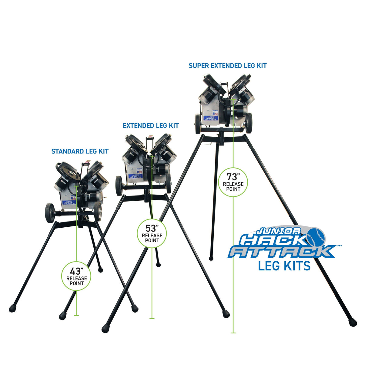 Sports Attack Junior Hack Attack Baseball Pitching Machine with Extended Legs