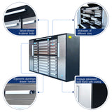 Chery Industrial 9 ft Garage Storage Cabinet with 34 Drawers & 2 Cabinets