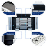 Chery Industrial 9 ft Garage Storage Cabinet with 34 Drawers & 2 Cabinets