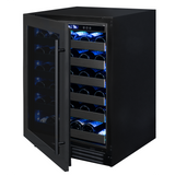Allavino Reserva Series 50″ 34″ Tall Single Zone Left Hinge Black Stainless Steel Wine Cooler Refrigerator